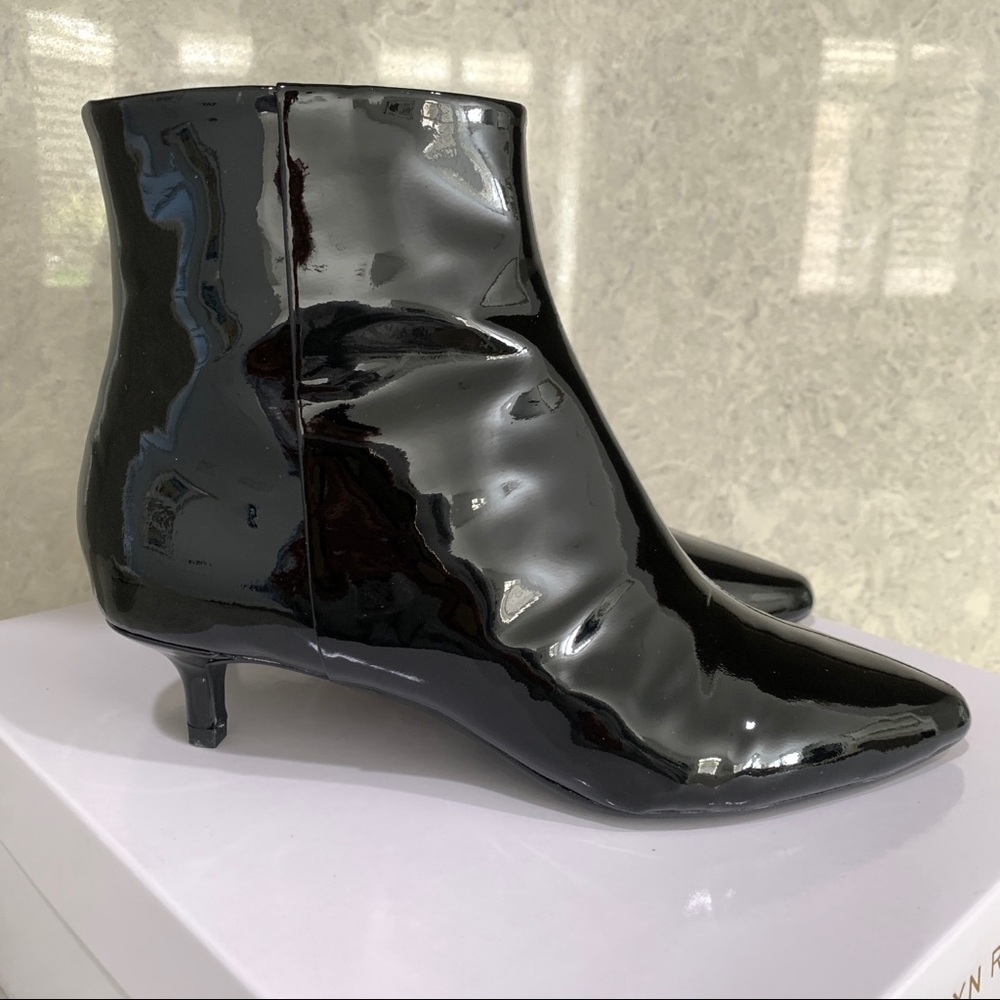 Black Patent Leather Booties - Picture 2 of 11